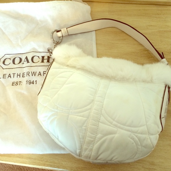 coach fur purse