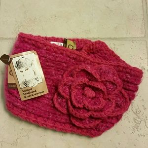 Knitted Headband and Neck Warmer NWT