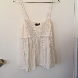 White spaghetti strap top