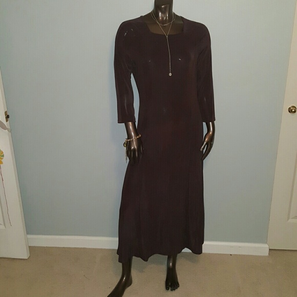 NWT 3/4 SLEEVE SQUARE NECK DRESS - Picture 1 of 6