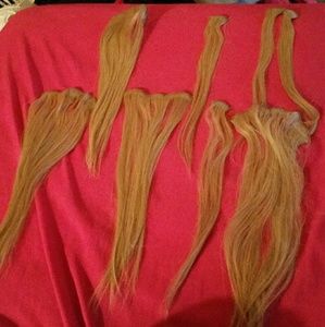Blonde clip in hair extensions
