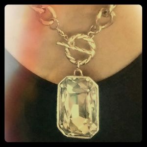 Large Rhinestone Chain Necklace