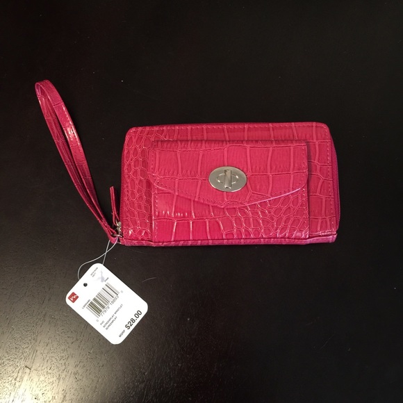 💖NWT💖pink wristlet: cell phone holder, wallet.