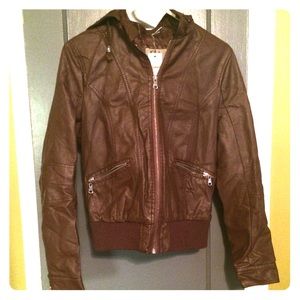 Cat Walk Studio Pleather Brown Jacket