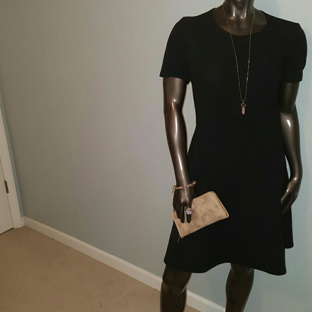 NWT BLACK SKATER DRESS