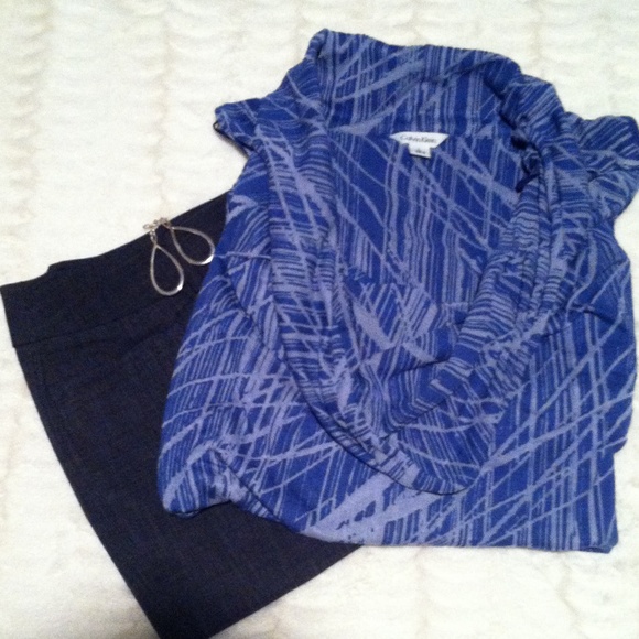Calvin Klein Sleeveless Cowl Neck - Picture 1 of 4
