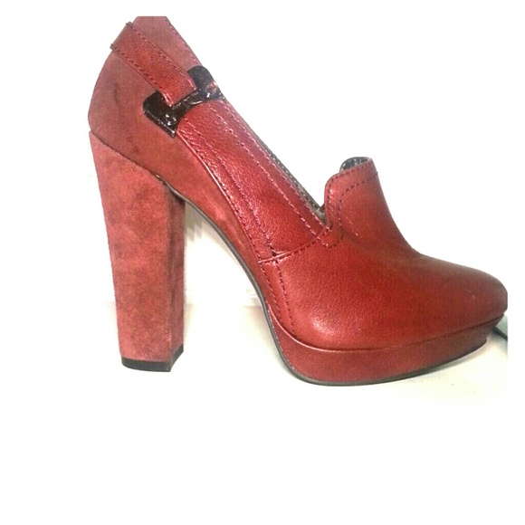 Calvin Klein Jeans Red Platform Pumps NWOT