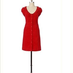 Anthropologie Corduroy Street to Street DressS 6