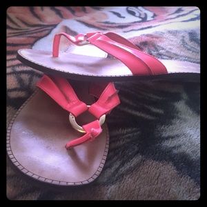 Lilly orange and gold sandals