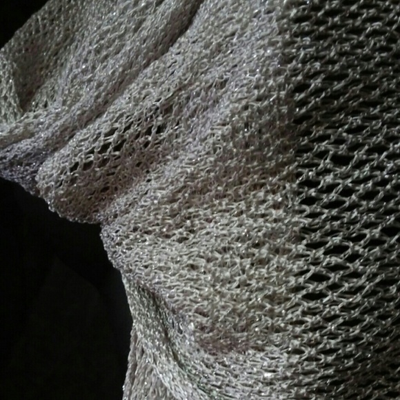 NWT Silver Crochet Scarf - Picture 2 of 3