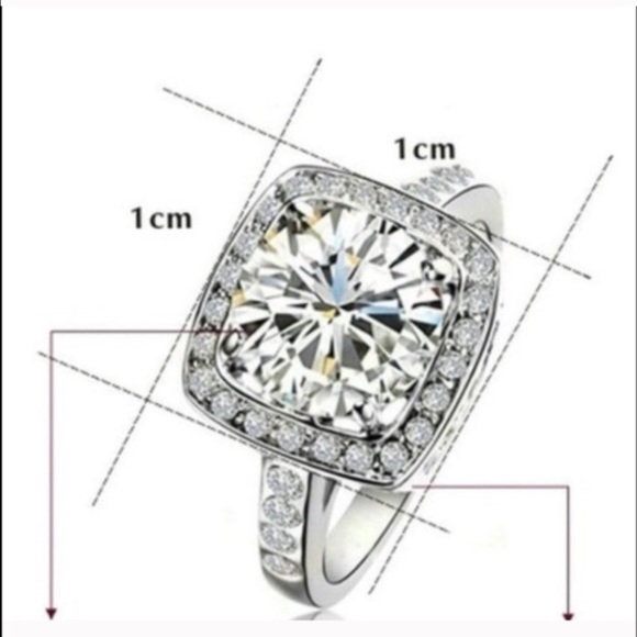 $15 Sale!  925 Sterling Silver Halo CZ Sizes 5-9 - Picture 3 of 8