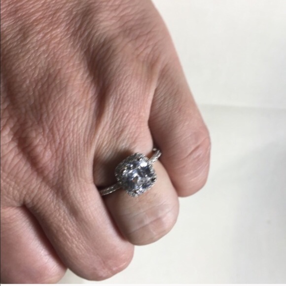 $15 Sale!  925 Sterling Silver Halo CZ Sizes 5-9 - Picture 4 of 8