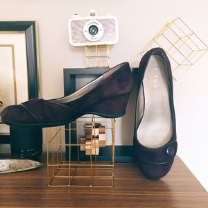 Size 9 Plum Wedge Heels