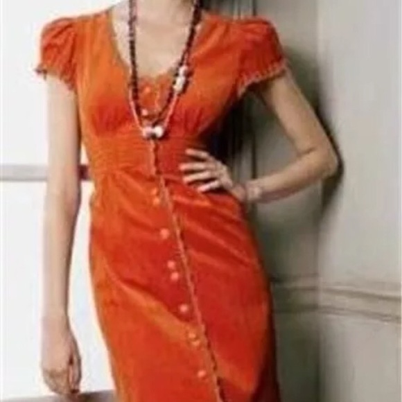 Anthropologie '06 Maeve Corduroy Shirtdress XS 0