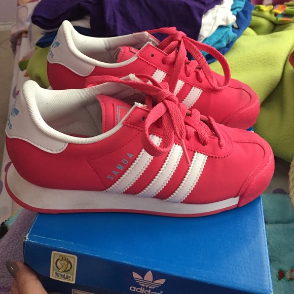 Pink adidas Samoas