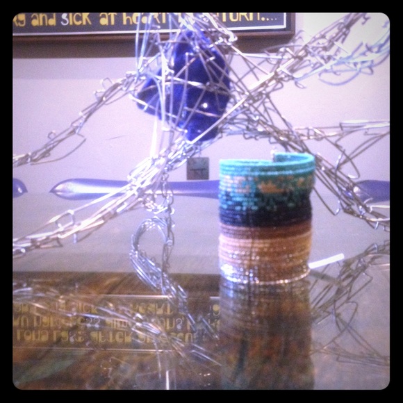 Beaded cuff bracelet