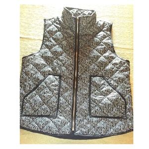 Black and white vest