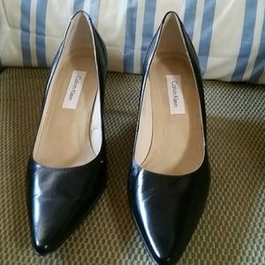 Calvin Klein Black Leather Heels