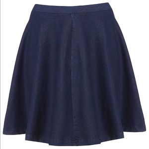 TOPSHOP Dark Denim Skater Skirt