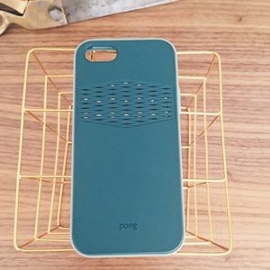 Emerald Green & Gold Pong iPhone 5s Case