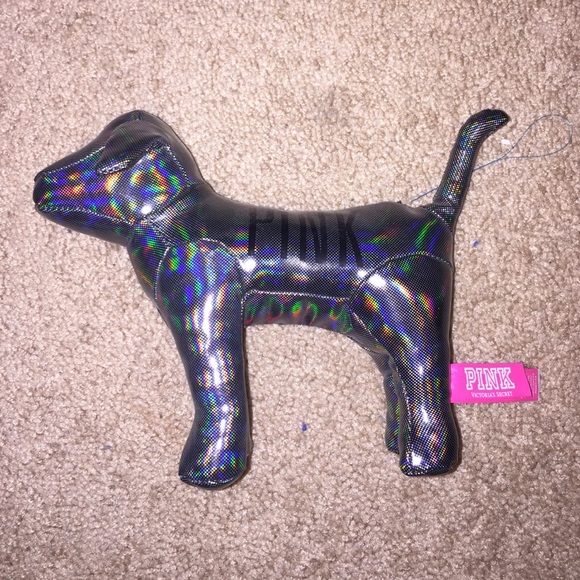Metallic silver PINK dog