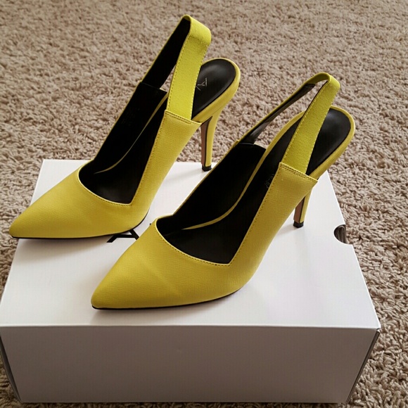 Bright Yellow Aldo Slingbacks
