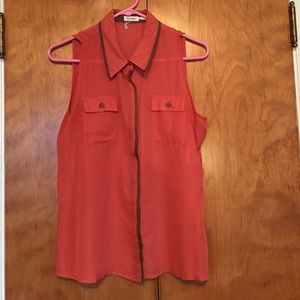 Blu Pepper Sleeveless Button Up Top