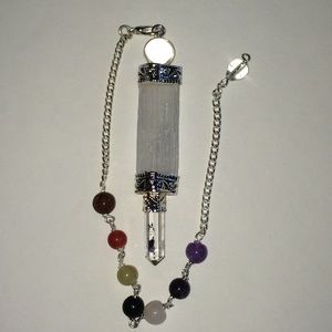 Selenite Chakra Pendulun