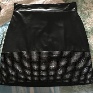 Studded Hem Mini Skirt