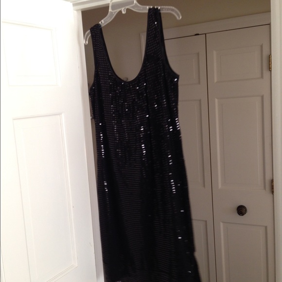 Tank style shimmery holiday dress.