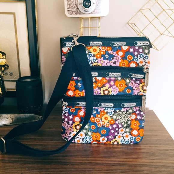 3 Pocket Floral LeSportsac Shoulder Bag