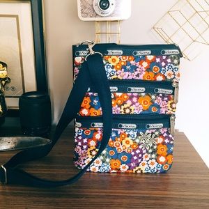 3 Pocket Floral LeSportsac Shoulder Bag