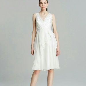 New A.B.S by Allen Schwartz Sleeveless Silk Ruffle