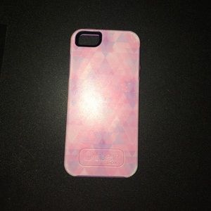 Pink and purple otter box.