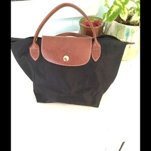 Longchamp Black mini le pilage bag
