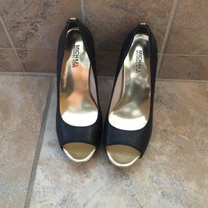 Michael Kors peep toe heels