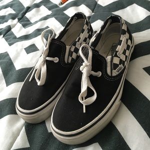 checkered slip on vans