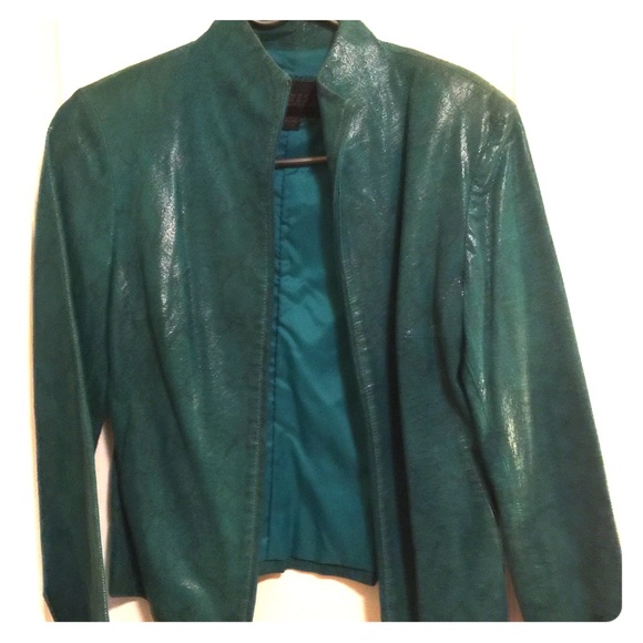 Express green snakeskin design jacket