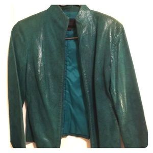 Express green snakeskin design jacket
