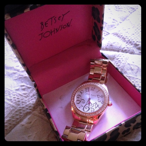Betsey Johnson rose gold watch