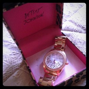 Betsey Johnson rose gold watch