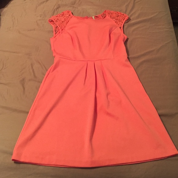 LC Lauren Conrad- Lace Raglan Ponte Sheath Dress