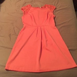 LC Lauren Conrad- Lace Raglan Ponte Sheath Dress