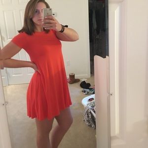 Simple orange tShirt dress