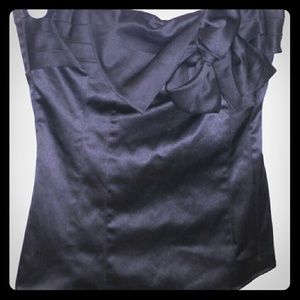Gorgeous strapless satin top with bow