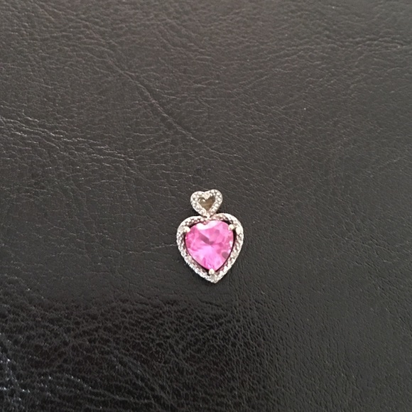 Pink topaz and gold necklace - Picture 2 of 4