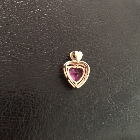 Pink topaz and gold necklace - Picture 3 of 4