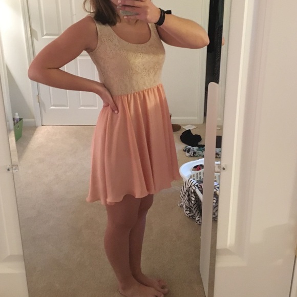 AS U WISH dress, peach