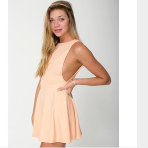 American apparel ponte dress peach