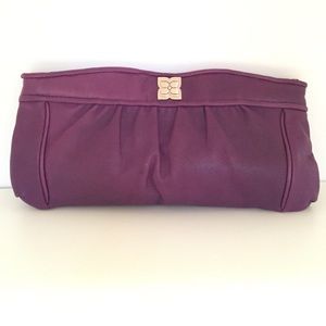 BCBG Leather Clutch (Purple)